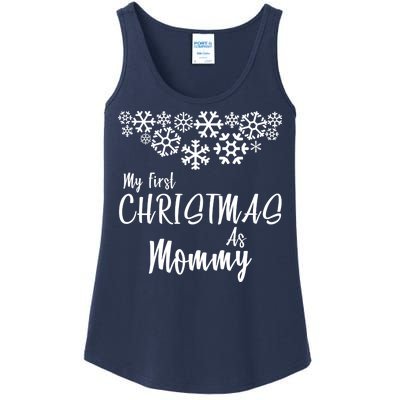 My First Christmas As Mommy Ladies Essential Tank