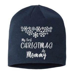 My First Christmas As Mommy Sustainable Beanie