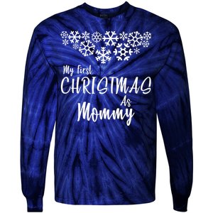 My First Christmas As Mommy Tie-Dye Long Sleeve Shirt