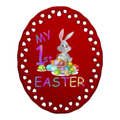 My First Easter Ceramic Oval Ornament