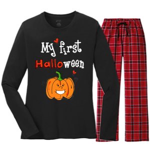 My First Halloween Women's Long Sleeve Flannel Pajama Set 