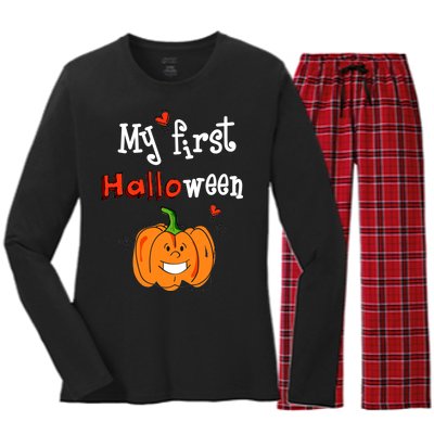 My First Halloween Women's Long Sleeve Flannel Pajama Set 