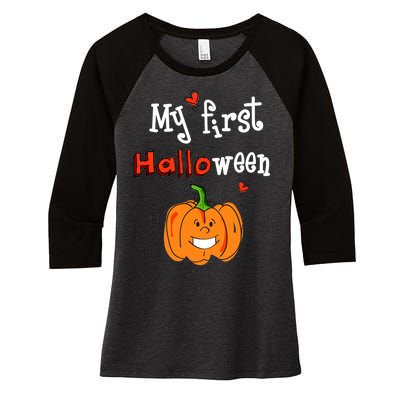 My First Halloween Women's Tri-Blend 3/4-Sleeve Raglan Shirt