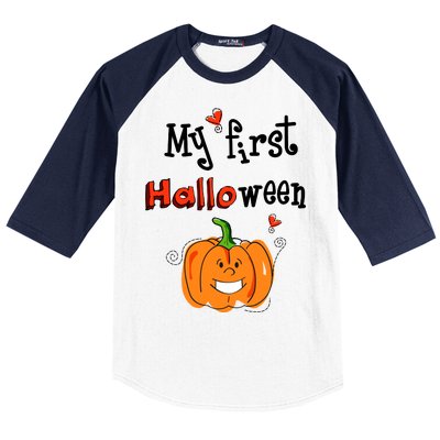 My First Halloween Baseball Sleeve Shirt