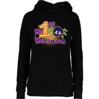 My First Halloween Cute Spider Womens Funnel Neck Pullover Hood