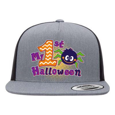 My First Halloween Cute Spider Flat Bill Trucker Hat