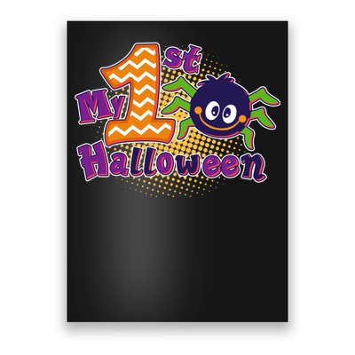 My First Halloween Cute Spider Poster