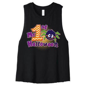 My First Halloween Cute Spider Women's Racerback Cropped Tank