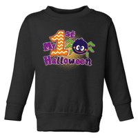 My First Halloween Cute Spider Toddler Sweatshirt