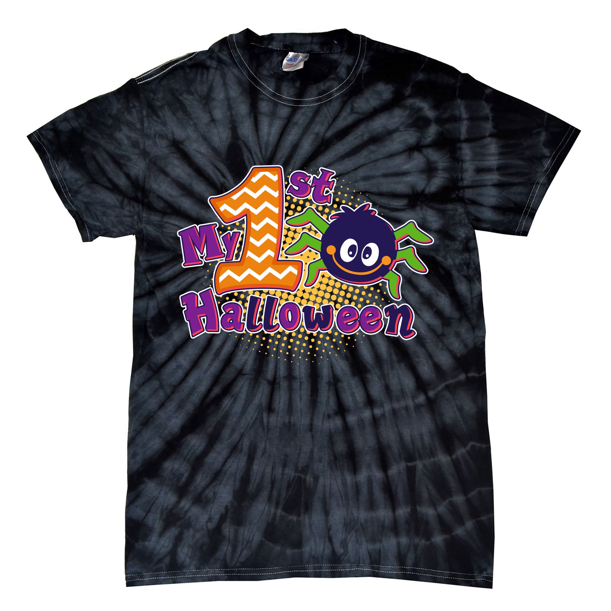 My First Halloween Cute Spider Tie-Dye T-Shirt