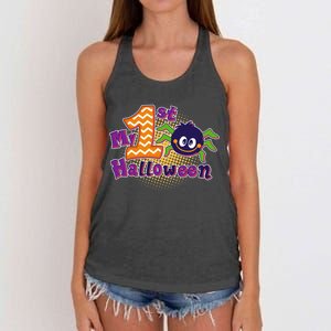 My First Halloween Cute Spider Women's Knotted Racerback Tank