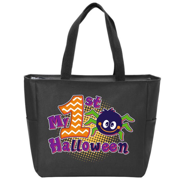 My First Halloween Cute Spider Zip Tote Bag