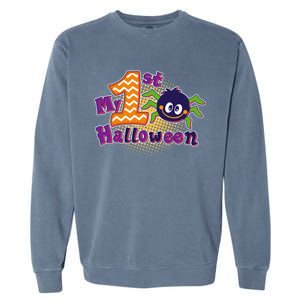 My First Halloween Cute Spider Garment-Dyed Sweatshirt