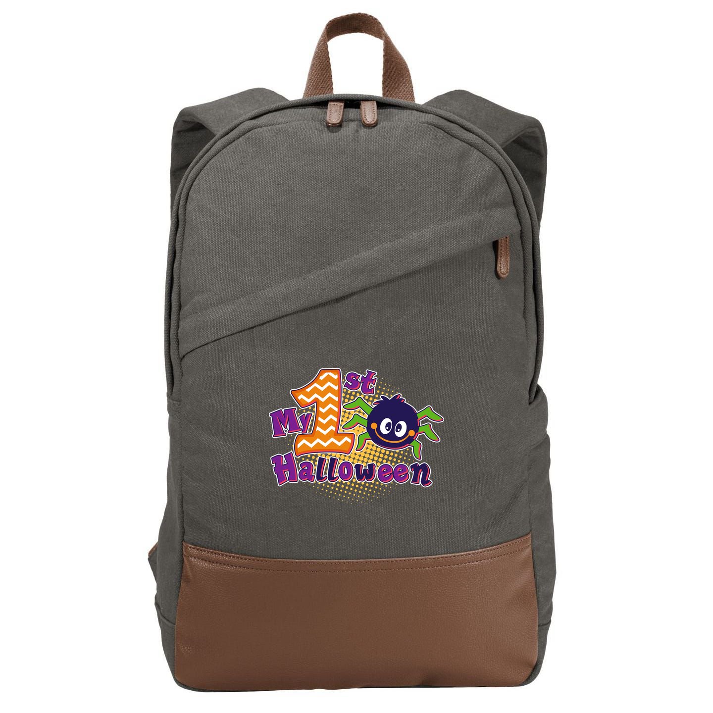 My First Halloween Cute Spider Cotton Canvas Backpack