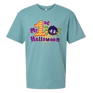 My First Halloween Cute Spider Sueded Cloud Jersey T-Shirt