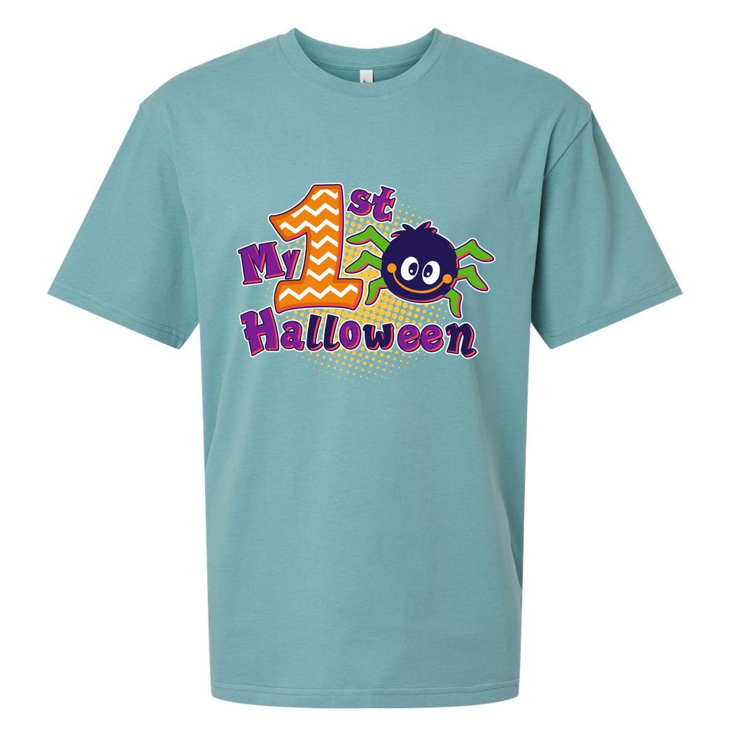 My First Halloween Cute Spider Sueded Cloud Jersey T-Shirt