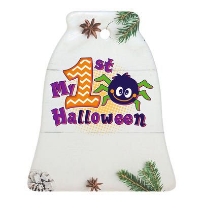 My First Halloween Cute Spider Ceramic Bell Ornament