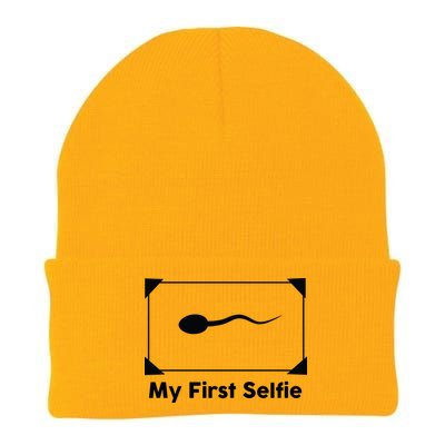 My First Selfie Funny Parody Knit Cap Winter Beanie