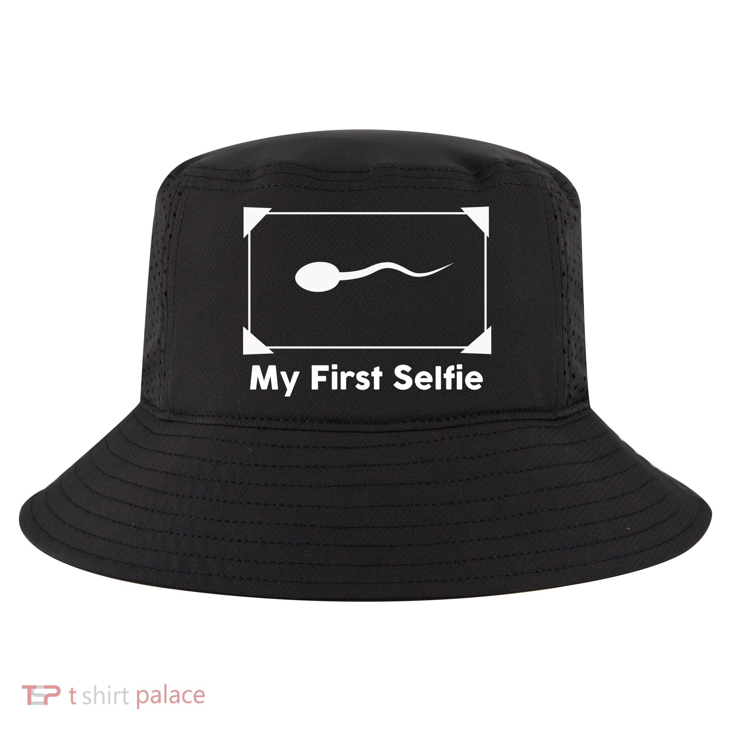 My First Selfie Funny Parody Cool Comfort Performance Bucket Hat