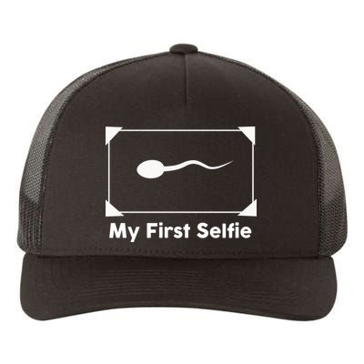 My First Selfie Funny Parody Yupoong Adult 5-Panel Trucker Hat