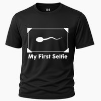 My First Selfie Funny Parody Cooling Performance Crew T-Shirt