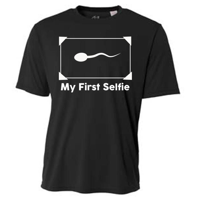 My First Selfie Funny Parody Cooling Performance Crew T-Shirt