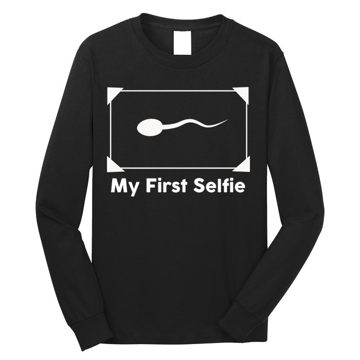 My First Selfie Funny Parody Long Sleeve Shirt