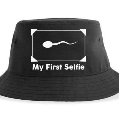 My First Selfie Funny Parody Sustainable Bucket Hat