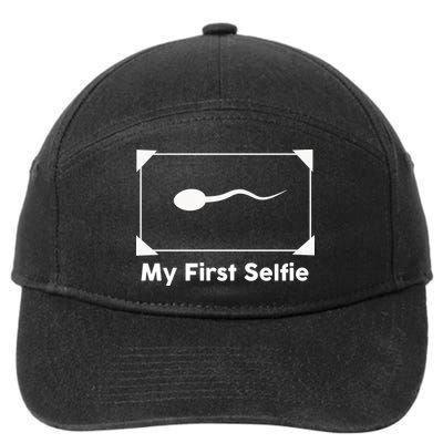 My First Selfie Funny Parody 7-Panel Snapback Hat