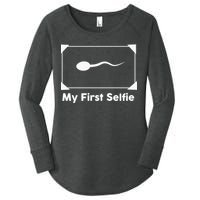 My First Selfie Funny Parody Women's Perfect Tri Tunic Long Sleeve Shirt