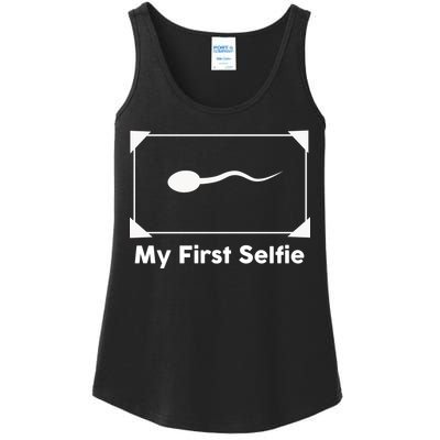 My First Selfie Funny Parody Ladies Essential Tank