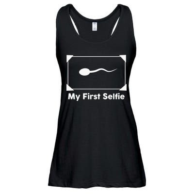 My First Selfie Funny Parody Ladies Essential Flowy Tank