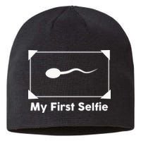 My First Selfie Funny Parody Sustainable Beanie