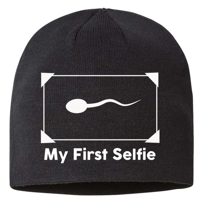 My First Selfie Funny Parody Sustainable Beanie