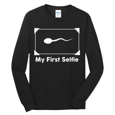 My First Selfie Funny Parody Tall Long Sleeve T-Shirt