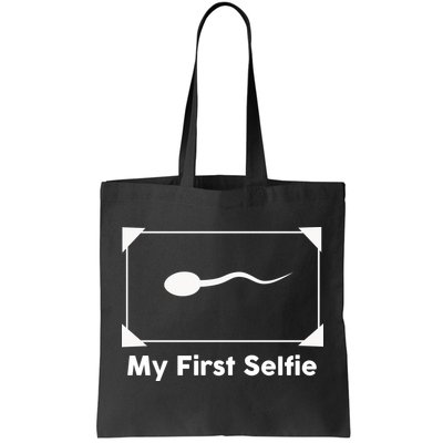 My First Selfie Funny Parody Tote Bag