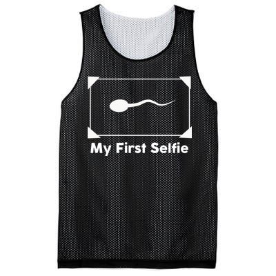 My First Selfie Funny Parody Mesh Reversible Basketball Jersey Tank