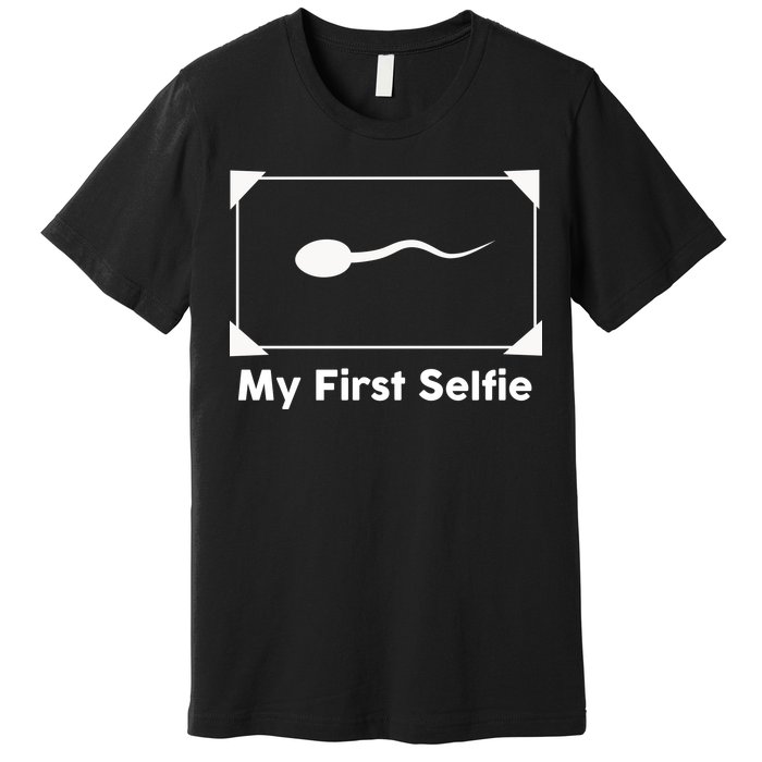 My First Selfie Funny Parody Premium T-Shirt