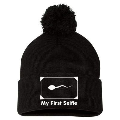 My First Selfie Funny Parody Pom Pom 12in Knit Beanie