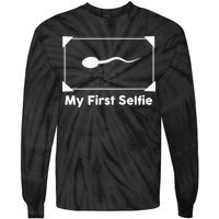 My First Selfie Funny Parody Tie-Dye Long Sleeve Shirt