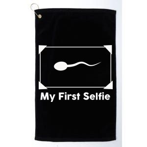 My First Selfie Funny Parody Platinum Collection Golf Towel