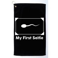 My First Selfie Funny Parody Golf Towel