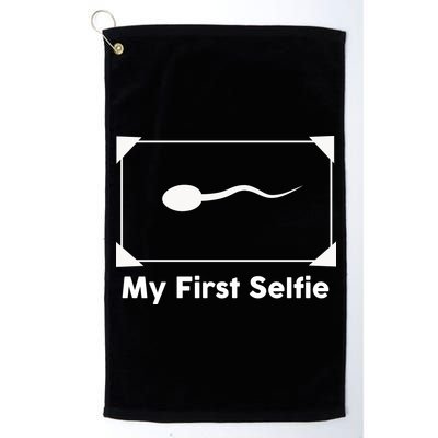 My First Selfie Funny Parody Platinum Collection Golf Towel