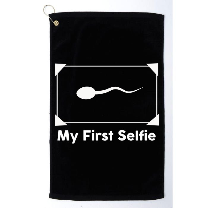 My First Selfie Funny Parody Golf Towel