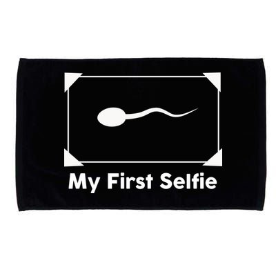 My First Selfie Funny Parody Microfiber Hand Towel