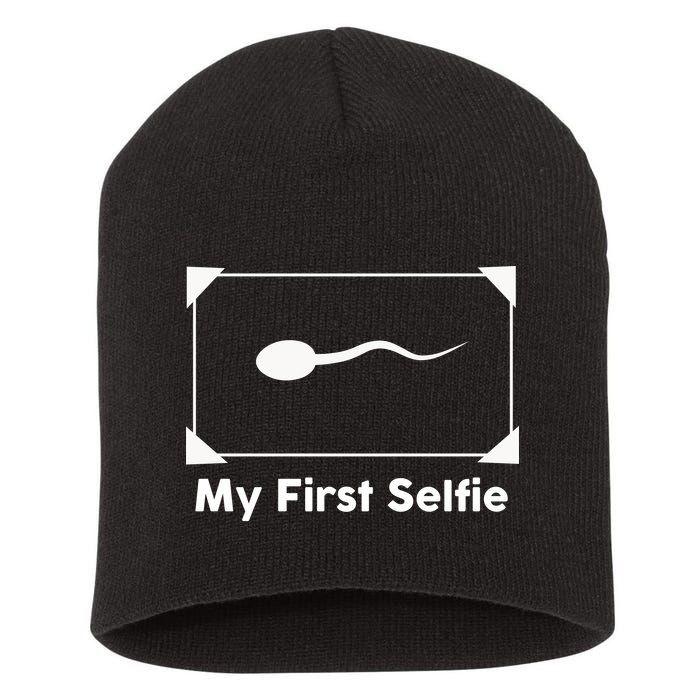 My First Selfie Funny Parody Short Acrylic Beanie