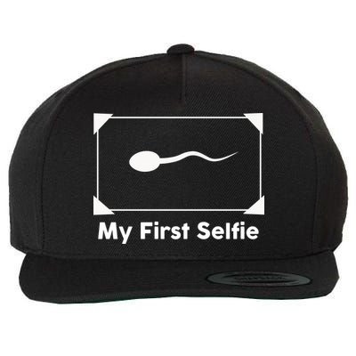 My First Selfie Funny Parody Wool Snapback Cap