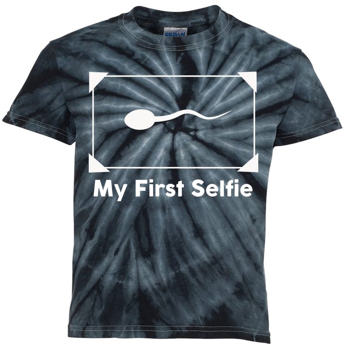 My First Selfie Funny Parody Kids Tie-Dye T-Shirt