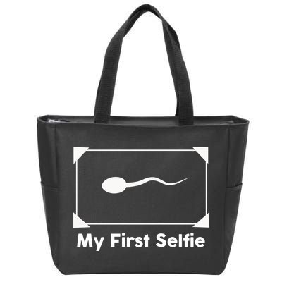 My First Selfie Funny Parody Zip Tote Bag