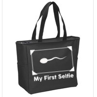 My First Selfie Funny Parody Zip Tote Bag